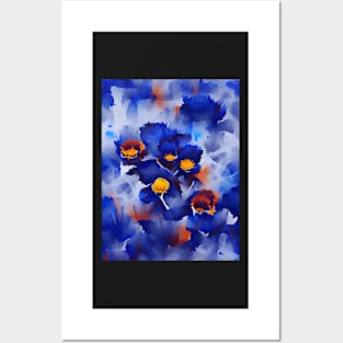 Abstract Marigolds Watercolour Posters and Art